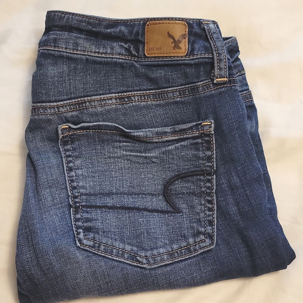 American Eagle Medium Wash Jeggings Super Stretch Vintage Jeans